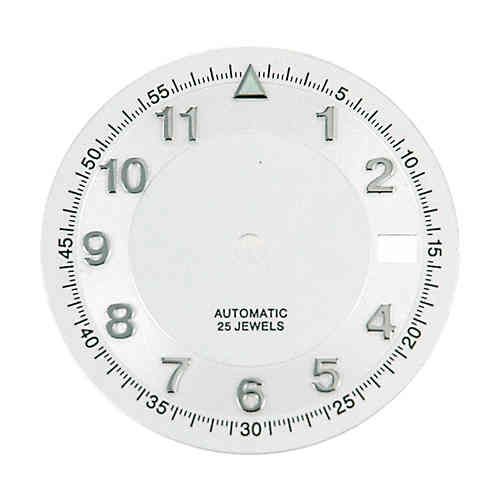 D=29.0 mm, Dial ETA 2824-2, silver matt, chrome figures, Date on 3