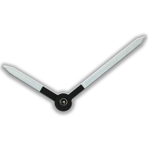 L=12.0mm, Hour and Minutehand, black with white Luminus end