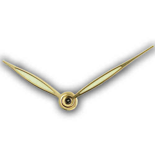 L=14.0mm, Hour and Minutehand, gold plated with green Luminus
