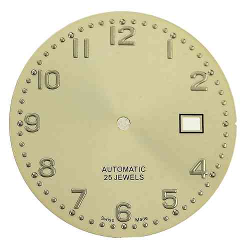 D=34.0 mm, Dial ETA 2824-2, champagne, applied chrome figures, Date on 3